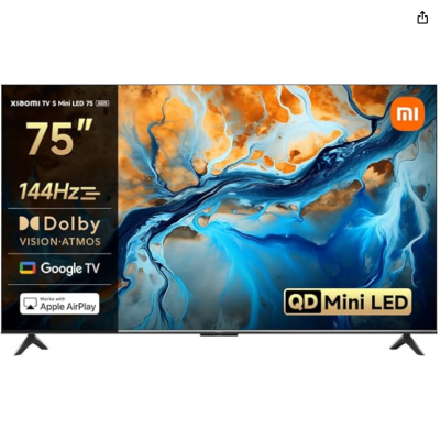 XIAOMI TV S Mini 75 2025, QLED, 75 inch, Mini LED, Dolby Vision, Dolby Atmos144Hz, 1200 nits [Energy Class G]