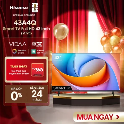 Smart Tivi Hisense FHD 43 inch 43A4Q