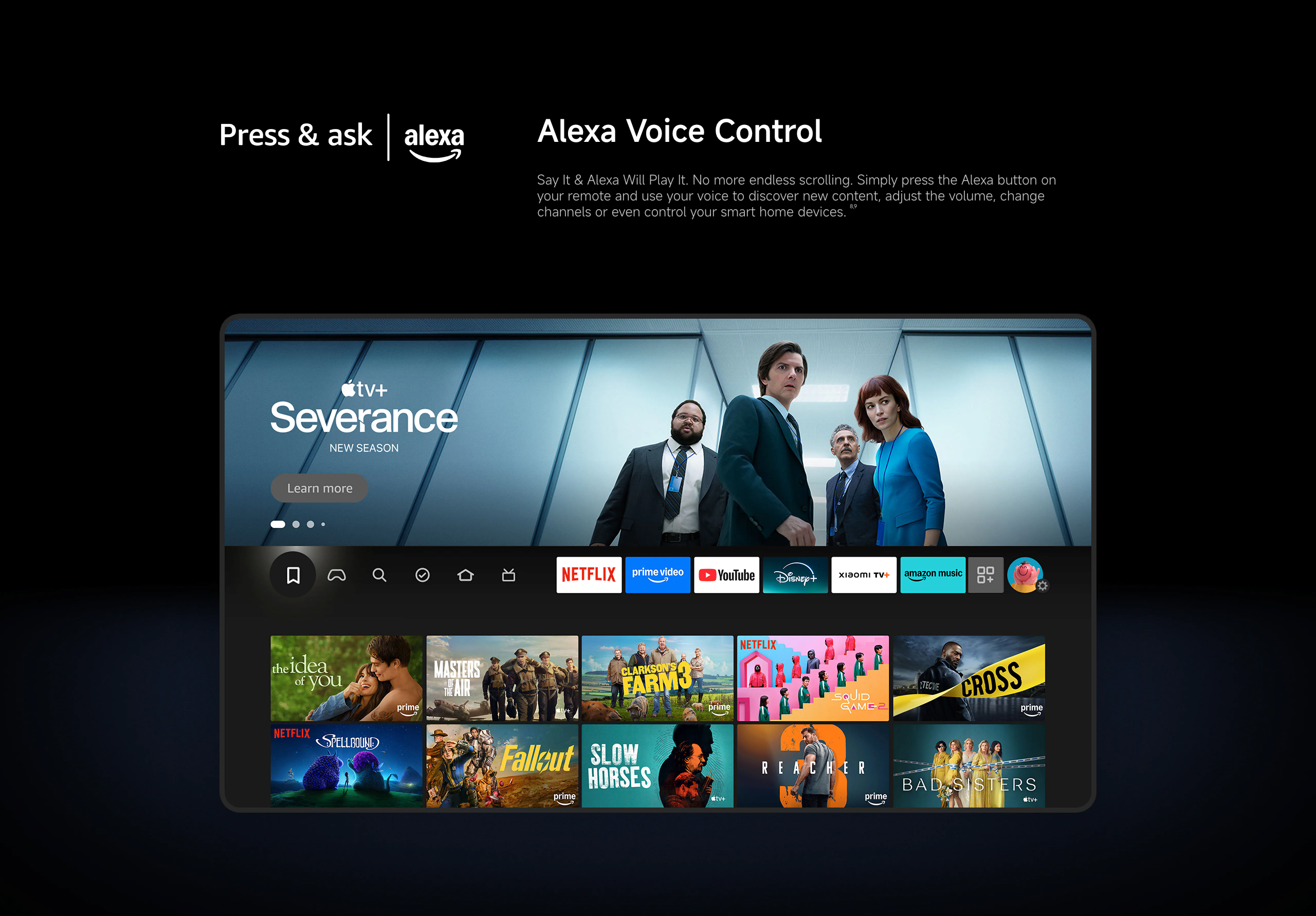 Đột phá với hệ điều hành Fire TV và âm thanh sống động